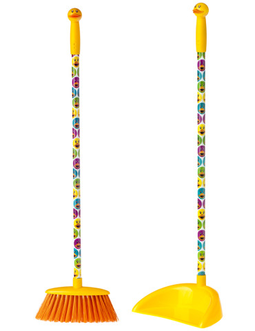 ESCOBA C/PALO+RECOG DUCKS INFANTIL