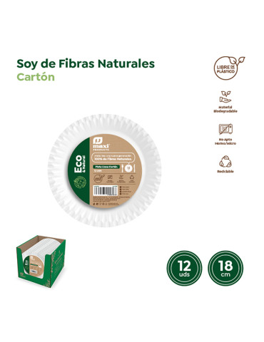 PLATO DESECHAB POSTR CARTON BCO B/12