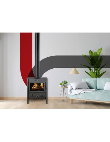 ESTUFA LEÑA NEGRA S/VERTICAL