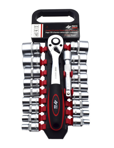 LLAVE VASO JGO 20 PZ +CARRACA