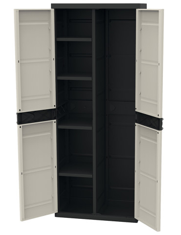 ARMARIO RESINA 2 P C/ESCOBERO NGR