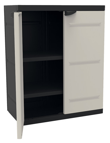 ARMARIO RESINA 2 PUERTAS BAJO NGR