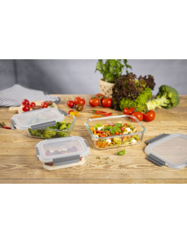 HERMETICOS PORTA ALIMENTOS VIDRIO SET-3