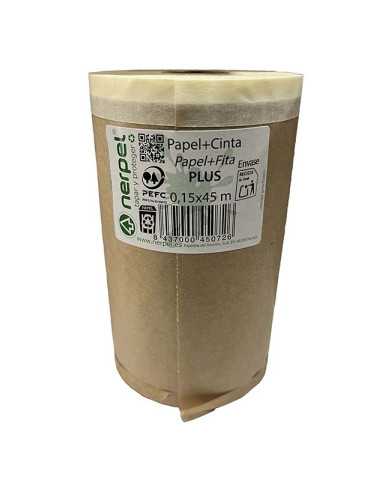 PAPEL KRAFT PLUS C/CINTA 45 M