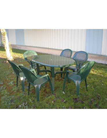 MESA JARDIN OVAL VERDE