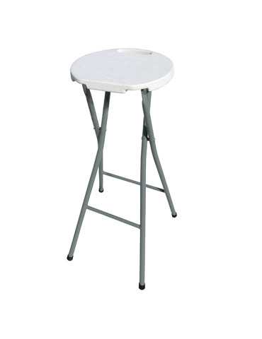 PACK 2 TABURETES REDONDOS PLEGABLES BLANCOS