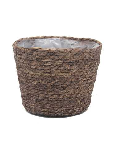 MACETERO CESTO GORDES MARRON