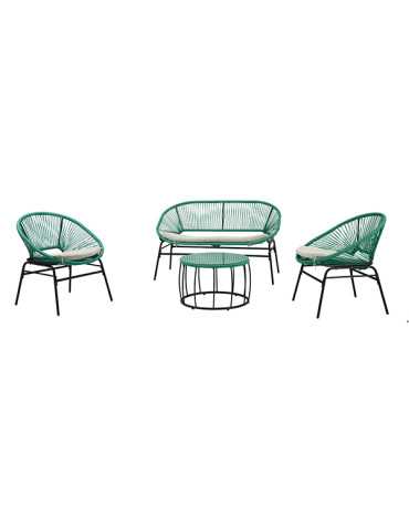 CONJUNTO ACERO/PE RATAN CABO VERDE