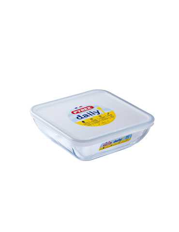 FUENTE CUADR VIDRIO C/TAPA DAILY 2 L