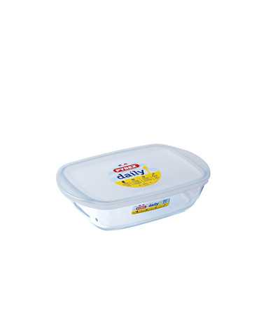 FUENTE RECTANG VIDRIO C/TAPA DAILY 2,5 L