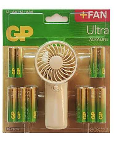 PACK 24 PILA ALCALI. AA LR06+AAA LR03+VENTILADOR
