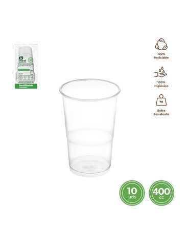 VASO PP REUTILIZ. TRANSPARENTE B/10