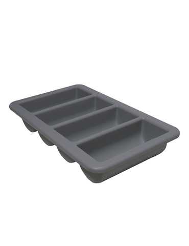PORTACUBIERTOS PROFESIONAL PP 4 CAVIDADES GRIS