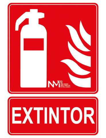 SEÑAL EXTINTOR PVC CLASE B