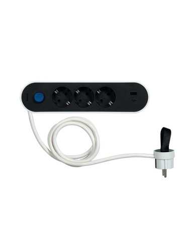 BASE MULTIPLE 3T + 2 USB C/INTERRUPTOR