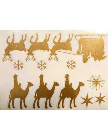 ADHESIVO REMOV. PAPA NOEL + REYES MAGOS