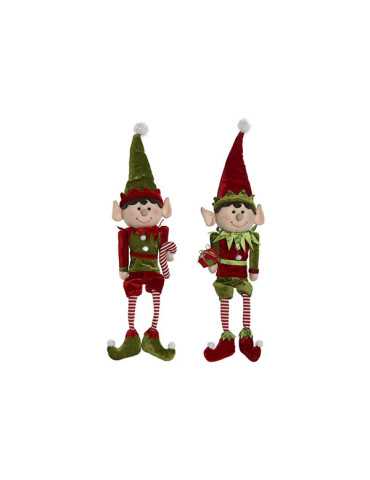 MUÑECO NAVIDAD POLIESTER ELFO SURTIDO