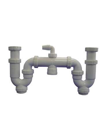 SIFON DOBLE EXT C/RACORD D 40 - 1 1/2