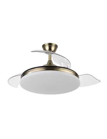 VENTILADOR TECHO CIERZO 3 ASP RETRACT DORADO
