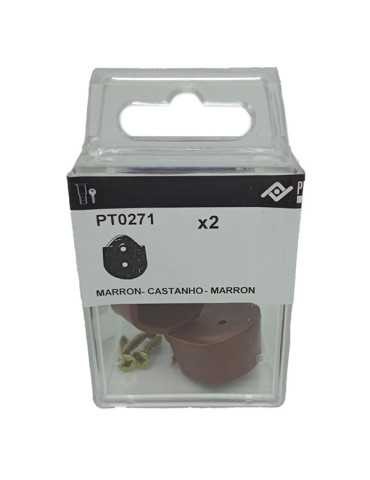 SOPORTE BARRA ARMARIO MARRON