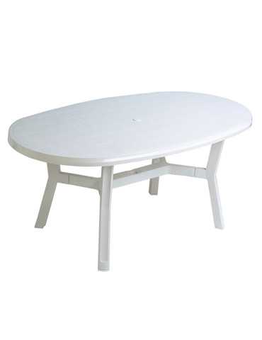 MESA JARDIN OVAL BLANCA