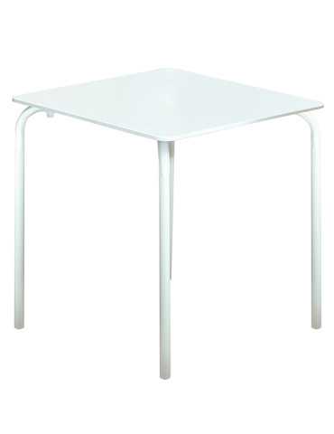 MESA JARDIN COMPAQ PLUS ACERO PINTADO BLANCO