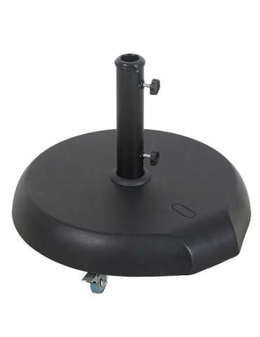 PIE PARASOL CEMENTO NEGRO C/RUEDAS