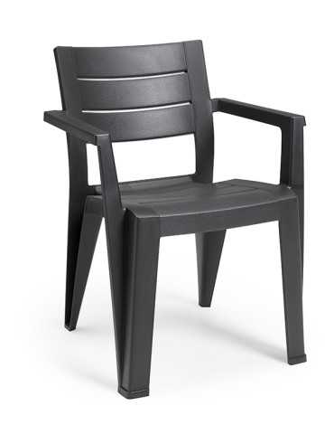 SILLON RESINA R.BAJO JULIE GRAFITO