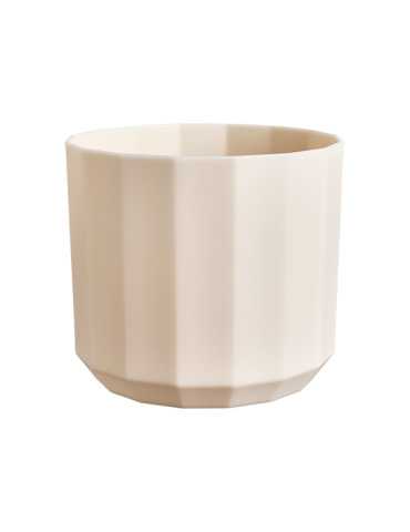 MACETERO FACET ROUND ROSA ALMENDRA