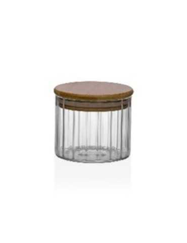 BOTE ALMACENAMIENTO BOROSILICATO TAPA BAMBU