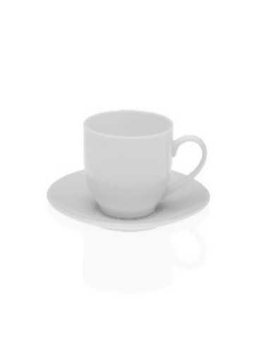 TAZA CAFE PORCELANA BLANCA SET-6
