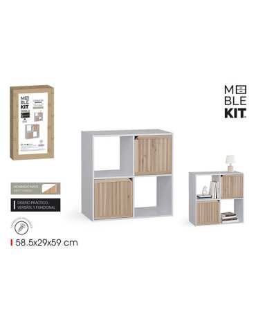ESTANTERIA 4 CUBOS 2 PUERTAS
