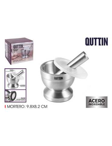 MORTERO ACERO INOX ANTIDESL. C/TAPA