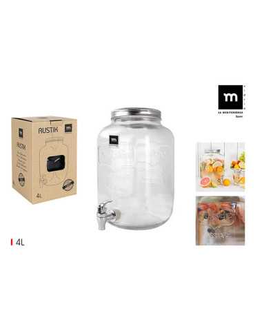 TARRO DISPENSADOR VIDRIO C/GRIFO
