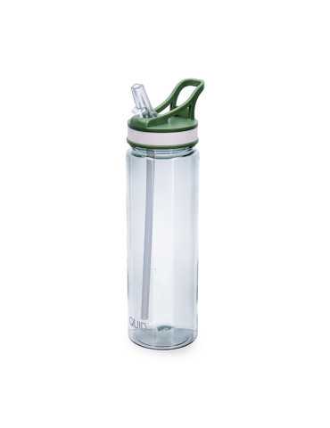 BOTELLA PLASTICO C/PAJITA VERDE QUIDATE
