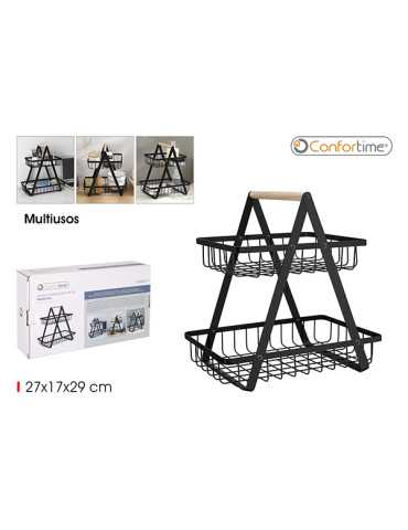 CESTA ORDENACION METAL 2 NIVELES CONFORT