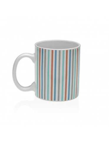MUG PORCELANA RAYAS PACK 6
