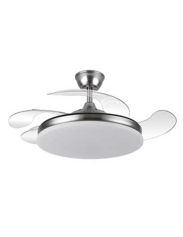 VENTILADOR TECHO CIERZO 4 ASP RETRACT PLATA