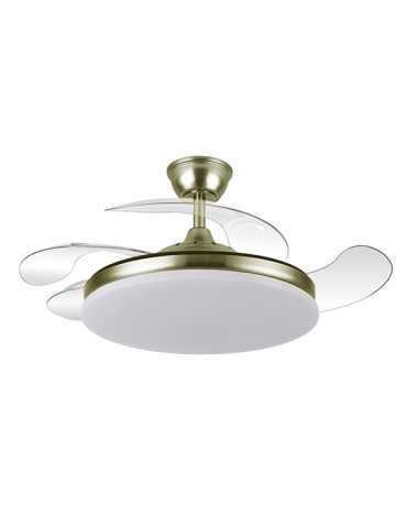 VENTILADOR TECHO CIERZO 4 ASP RETRACT DORADO