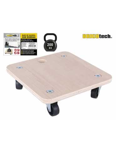 BASE MADERA C/RUEDAS