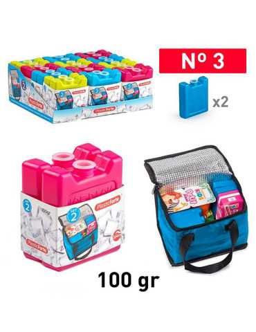 BLOQUE ACUMULADOR FRIO AZUL PACK 2