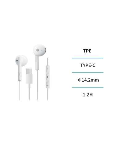 AURICULAR C/CABLE TIPO C SEMI IN EAR BLCO