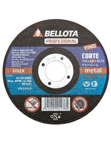 DISCO C METAL/INOX EJE FINO