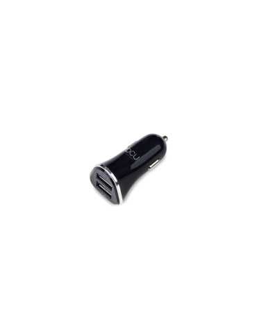 CARGADOR COCHE 2XUSB 1MT NEGRO