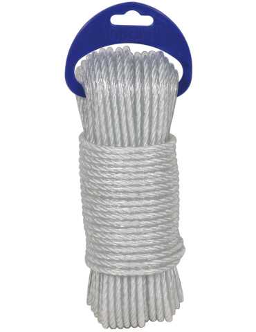 CUERDA CABLEADA PE PLASTIF 4C 5MM BLANCO