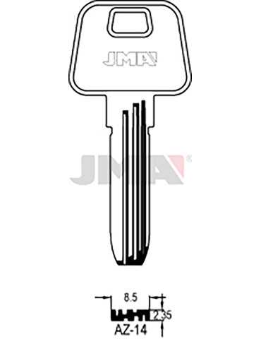 LLAVE EN BRUTO LATON SEGUR
