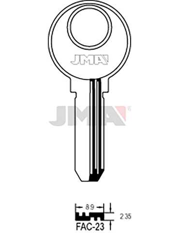 LLAVE EN BRUTO LATON SEGUR
