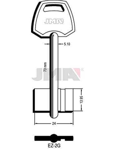 LLAVE EN BRUTO GORJA LATON