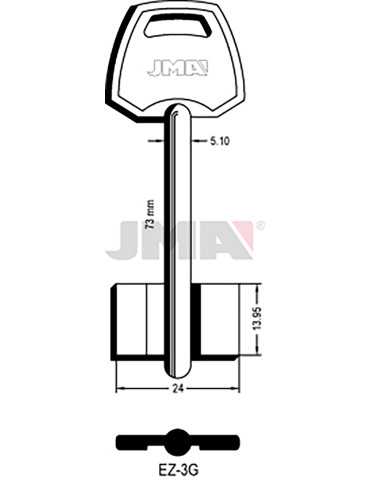 LLAVE EN BRUTO GORJA LATON