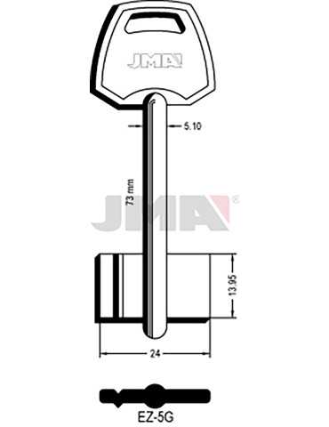 LLAVE EN BRUTO GORJA LATON